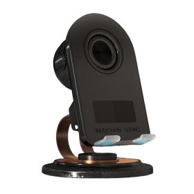 Cell Phone Stand with Instant Wireless Induction Bluetooth Speaker, No Bluetooth Pairing Needed, 1-Second Connection, HD Surround Sound