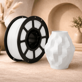 PLA  3D Printer Filament 1.75mm, 1.1kg Spool, Smooth Printing, Low Warp, Strong Adhesion, Tangle Free, Easy to Print Material for FDM 3D Printers (Color: White)