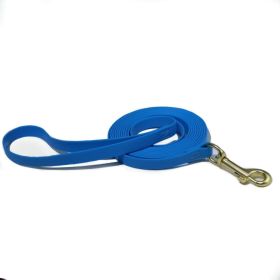 Solid Color Waterproof PVC Dog Leash, Wear-Resistant Stain-Resistant, Multiple Colors Available, for Small & Medium Dogs (Color: Bright Blue, size: S)
