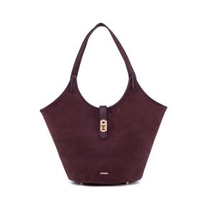 MKF Collection Joyce Shoulder Top Handle Bag by Mia K (Color: Burgundy, Material: Vegan Leather)