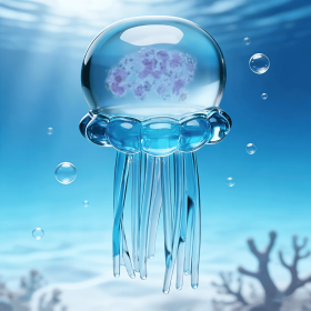 Jellyfish Squishy Stress Ball Toy, Glitter Filled Sensory Fidget Toy for Anxiety Relief, Soft TPR Squeeze Toy for Kids & Adults (Style: Regular Pink Jellyfish)