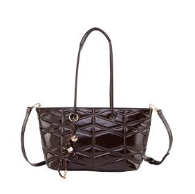 MKF Collection Karen faux leather Tote Bag by Mia K (Color: Coffee, Material: Vegan Leather)